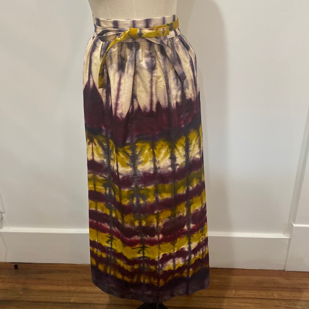 Tiny by Anthropologie tie die full length boho skirt size sm NWT